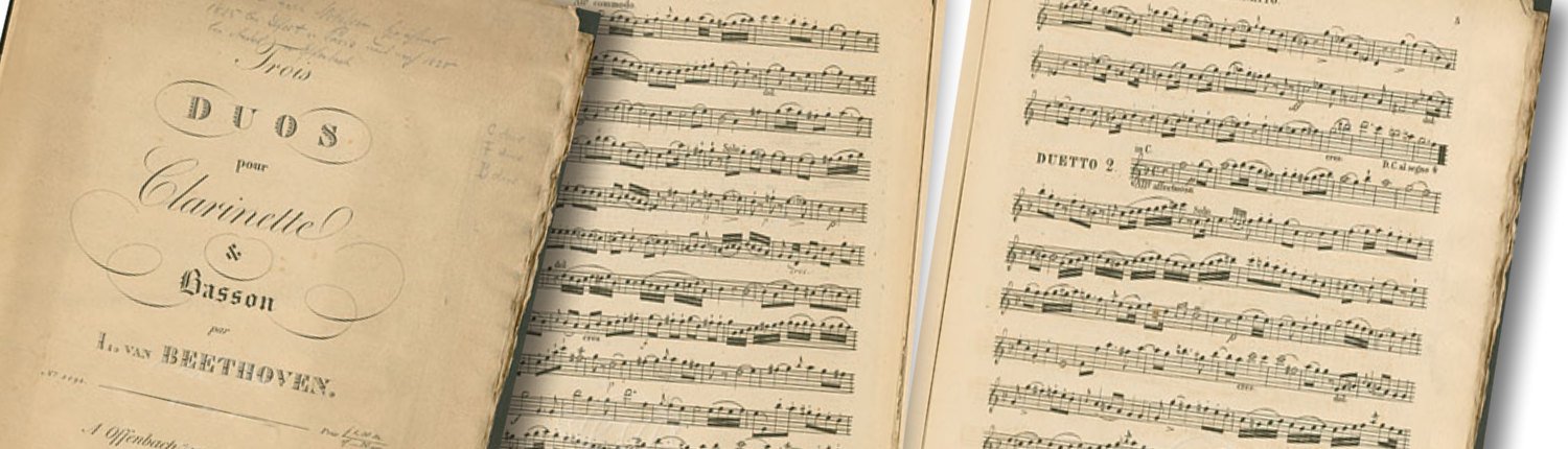 WoO 027 – Three Duets in C, F and B‑flat major for Clarinet and